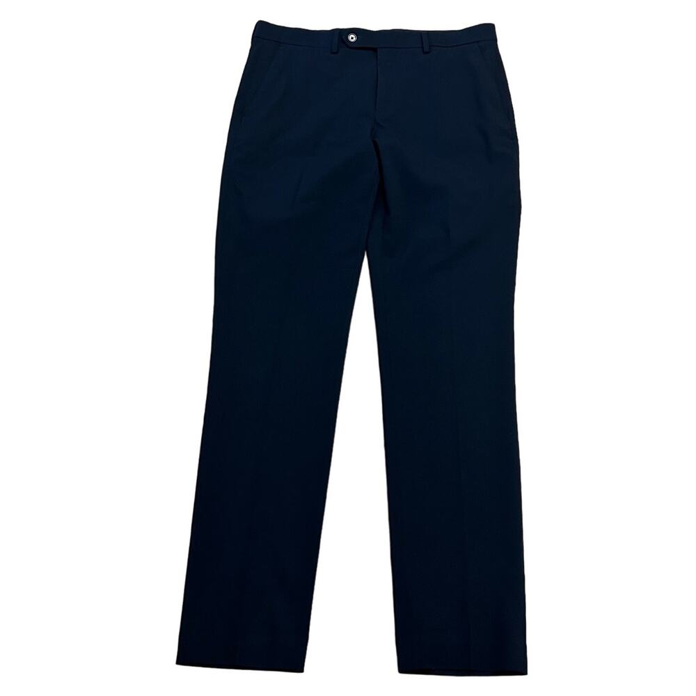 Calvin Klein Dress Pant Mens 34X32 Skinny Fit Stretch Flat-Front Stretch Blue